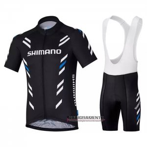 Abbigliamento Shimano 2021 Manica Corta e Pantaloncino Con Bretelle Nero