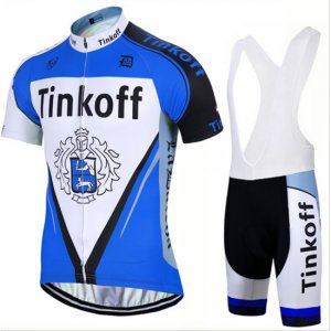 Abbigliamento Tinkoff 2017 Manica Corta e Pantaloncino Con Bretelle blu