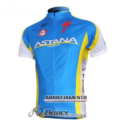 Abbigliamento Astana 2011 Manica Corta E Pantaloncino Con Bretelle Giallo - Clicca l'immagine per chiudere