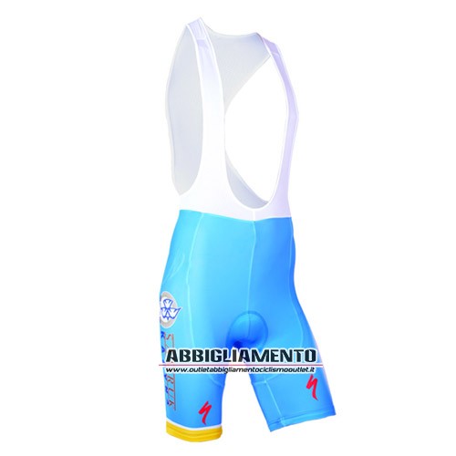 Abbigliamento Astana 2014 Manica Corta E Pantaloncino Con Bretelle Blu E Giallo - Clicca l'immagine per chiudere