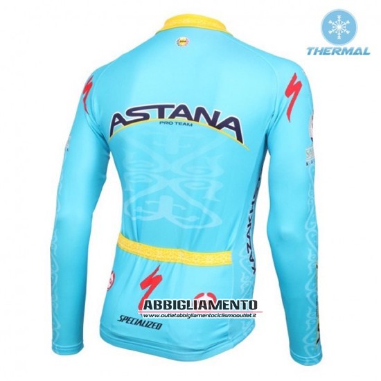 Abbigliamento Astana 2016 Manica Lunga E Calza Abbigliamento Con Bretelle Azzurro E Giallo - Clicca l'immagine per chiudere