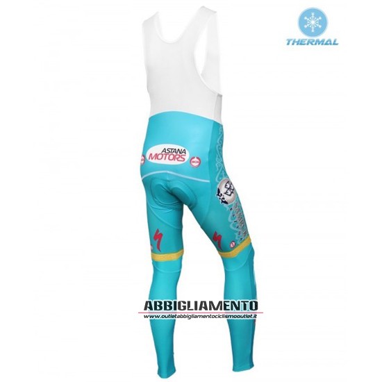 Abbigliamento Astana 2016 Manica Lunga E Calza Abbigliamento Con Bretelle Azzurro E Giallo - Clicca l'immagine per chiudere