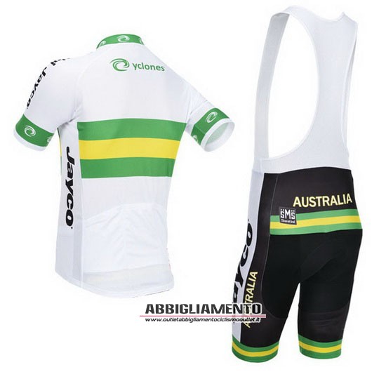 Jayco Australia Abbigliamento 2013 Manica Corta E Pantaloncino Con Bretelle Bianco E Verde - Clicca l'immagine per chiudere