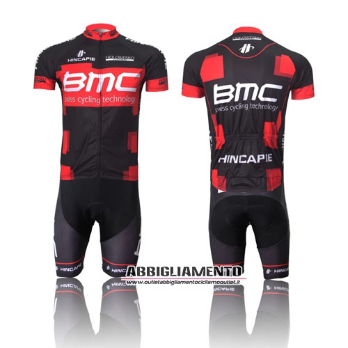 Abbigliamento Bmc 2012 Manica Corta E Pantaloncino Con Bretelle Nero E Rosso - Clicca l'immagine per chiudere