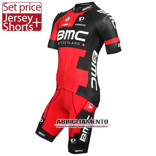 Abbigliamento Bmc 2016 Manica Corta E Pantaloncino Con Bretelle Rosso E Nero - Clicca l'immagine per chiudere