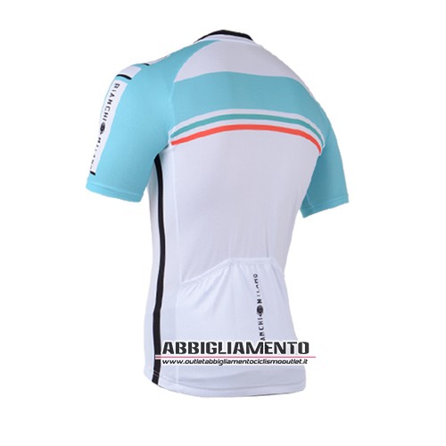 Abbigliamento Bianchi 2014 Manica Corta E Pantaloncino Con Bretelle Bianco E Celeste - Clicca l'immagine per chiudere