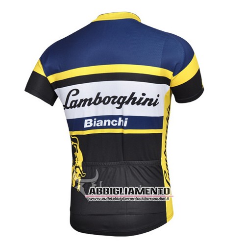 Abbigliamento Bianchi 2015 Manica Corta E Pantaloncino Con Bretelle Nero E Giallo - Clicca l'immagine per chiudere