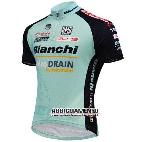 Abbigliamento Bianchi 2015 Manica Corta E Pantaloncino Con Bretelle Nero E Verde - Clicca l'immagine per chiudere