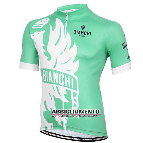 Abbigliamento Bianchi 2016 Manica Corta E Pantaloncino Con Bretelle Bianco E Verde1 - Clicca l'immagine per chiudere