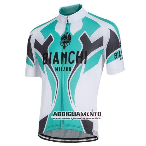 Abbigliamento Bianchi 2016 Manica Corta E Pantaloncino Con Bretelle Bianco E Verde - Clicca l'immagine per chiudere