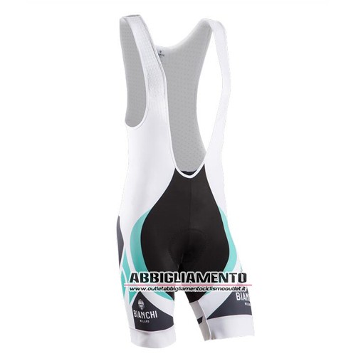 Abbigliamento Bianchi 2016 Manica Corta E Pantaloncino Con Bretelle Bianco E Verde - Clicca l'immagine per chiudere