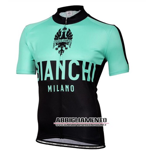 Abbigliamento Bianchi 2016 Manica Corta E Pantaloncino Con Bretelle Nero E Verde1 - Clicca l'immagine per chiudere