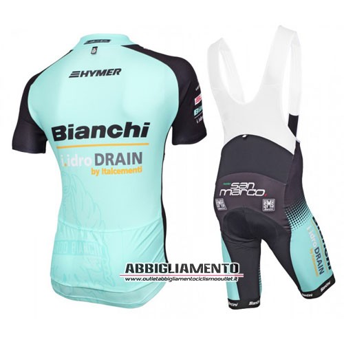 Abbigliamento Bianchi 2016 Manica Corta E Pantaloncino Con Bretelle Nero E Verde - Clicca l'immagine per chiudere