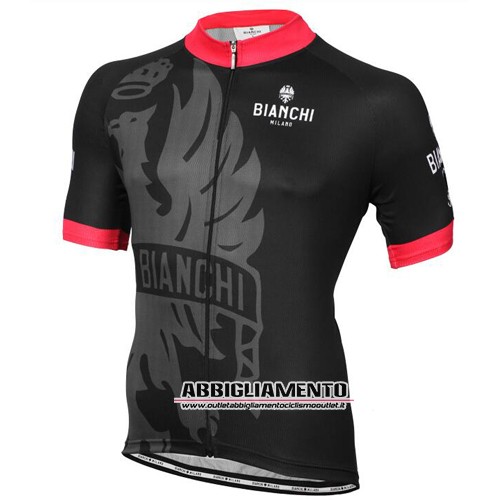 Abbigliamento Bianchi 2016 Manica Corta E Pantaloncino Con Bretelle Rosso E Nero - Clicca l'immagine per chiudere