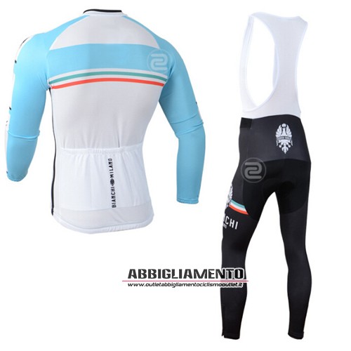 Abbigliamento Bianchi 2014 Manica Lunga E Calza Abbigliamento Con Bretelle Bianco E Celeste - Clicca l'immagine per chiudere