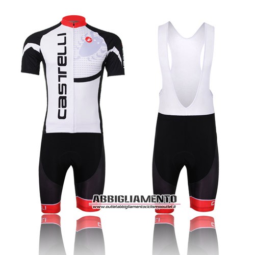 Abbigliamento Castelli 2013 Manica Corta E Pantaloncino Con Bretelle Bianco E Nero - Clicca l'immagine per chiudere