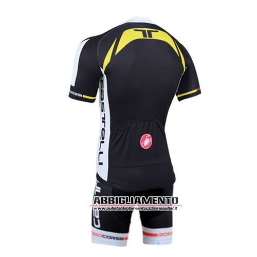 Abbigliamento Castelli 2014 Manica Corta E Pantaloncino Con Bretelle Nero E Giallo - Clicca l'immagine per chiudere