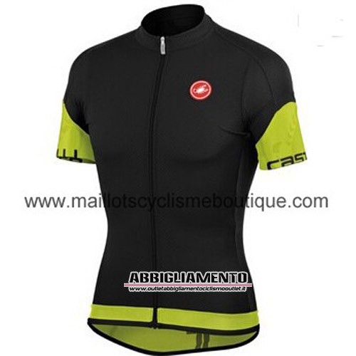 Abbigliamento Castelli 2015 Manica Corta E Pantaloncino Con Bretelle Nero E Verde - Clicca l'immagine per chiudere