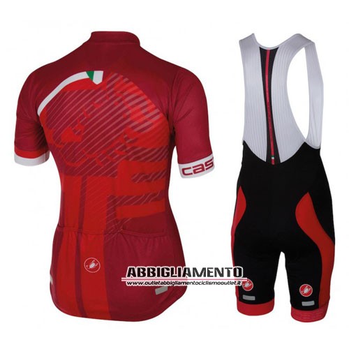 Abbigliamento Castelli 2016 Manica Corta E Pantaloncino Con Bretelle Rosso E Bianco - Clicca l'immagine per chiudere