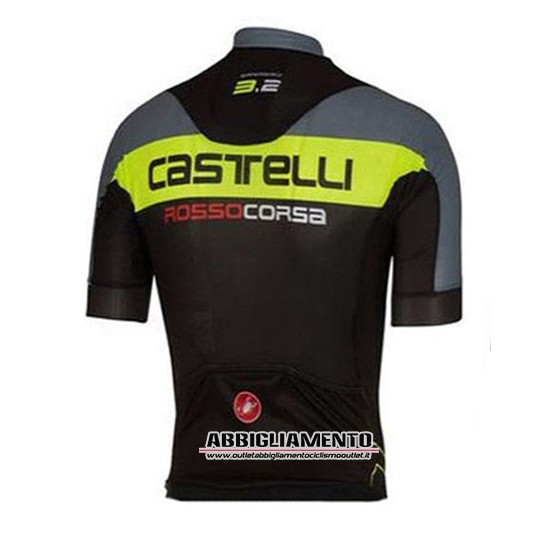 Abbigliamento Castelli 2016 Manica Corta E Pantaloncino Con Bretelle Verde E Nero - Clicca l'immagine per chiudere