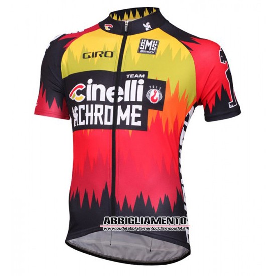 Abbigliamento Cinelli 2016 Manica Corta E Pantaloncino Con Bretelle Rosso E Giallo - Clicca l'immagine per chiudere