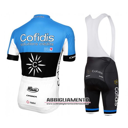 Abbigliamento Cofidis manica 2016 corta E Pantaloncino Celeste E Nero - Clicca l'immagine per chiudere