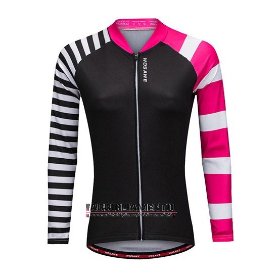 Donne Abbigliamento Wosawe 2019 Manica Lunga e Calzamaglia Con Bretelle Nero Bianco Rosa - Clicca l'immagine per chiudere