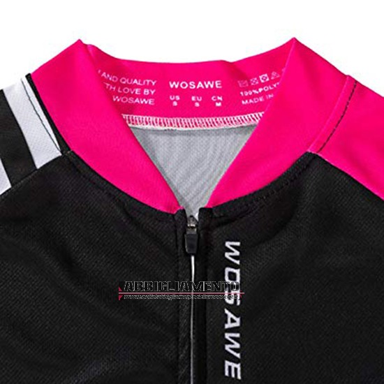 Donne Abbigliamento Wosawe 2019 Manica Lunga e Calzamaglia Con Bretelle Nero Bianco Rosa - Clicca l'immagine per chiudere