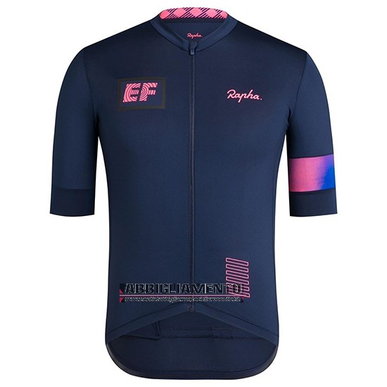 Donne Abbigliamento Rapha 2019 Manica Corta e Pantaloncino Con Bretelle Spento Blu Rosa - Clicca l'immagine per chiudere