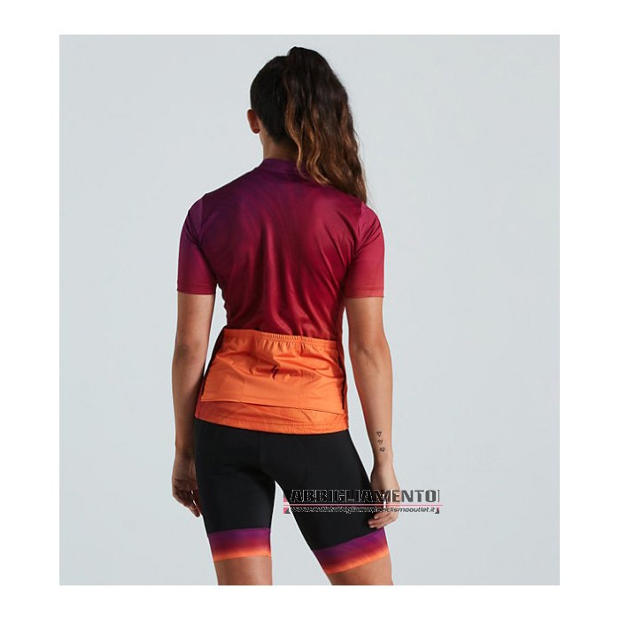 Abbigliamento Donne Specialized Manica Corta e Pantaloncino Con Bretelle 2021 Rosso Arancione - Clicca l'immagine per chiudere