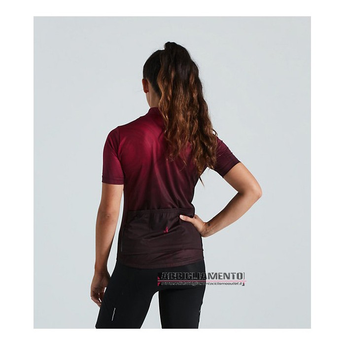 Abbigliamento Donne Specialized Manica Corta e Pantaloncino Con Bretelle 2021 Rosso Nero - Clicca l'immagine per chiudere