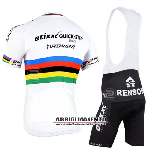 Abbigliamento Etixx Quickstep 2015 Manica Corta E Pantaloncino Con Bretelle Bianco - Clicca l'immagine per chiudere