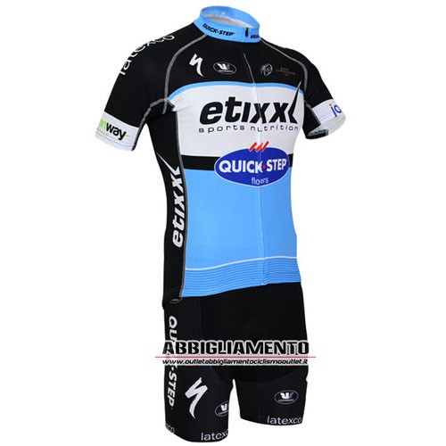 Abbigliamento Etixx Quickstep 2015 Manica Corta E Pantaloncino Con Bretelle Nero E Celeste - Clicca l'immagine per chiudere