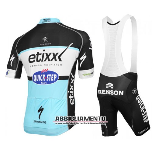 Abbigliamento Etixx Quickstep 2016 Manica Corta E Pantaloncino Con Bretelle Nero E Celeste - Clicca l'immagine per chiudere