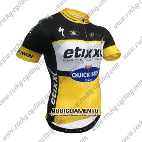 Abbigliamento Etixx Quickstep 2016 Manica Corta E Pantaloncino Con Bretelle Nero E Giallo - Clicca l'immagine per chiudere