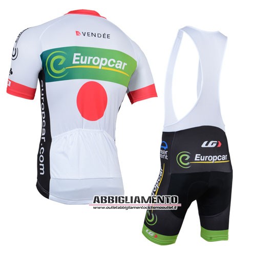 Abbigliamento Europcar 2014 Manica Corta E Pantaloncino Con Bretelle Bianco E Rosso - Clicca l'immagine per chiudere