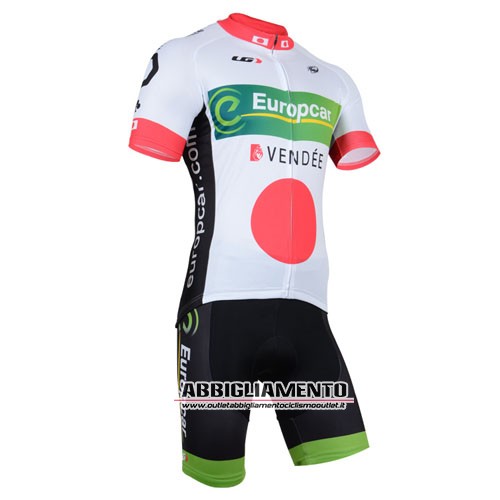 Abbigliamento Europcar 2014 Manica Corta E Pantaloncino Con Bretelle Bianco E Rosso - Clicca l'immagine per chiudere