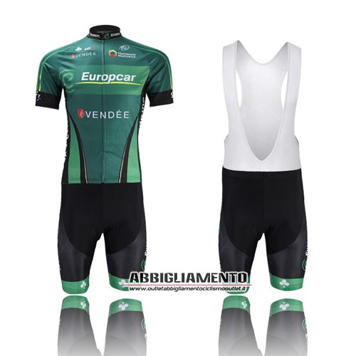 Abbigliamento Europcar 2014 Manica Corta E Pantaloncino Con Bretelle Verde E Nero - Clicca l'immagine per chiudere