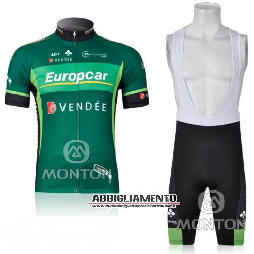 Abbigliamento Europcar 2014 Manica Corta E Pantaloncino Con Bretelle Verde E Nero - Clicca l'immagine per chiudere