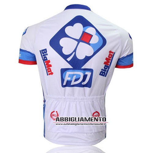 Abbigliamento Fdj 2011 Manica Corta E Pantaloncino Con Bretelle Bianco E Blu - Clicca l'immagine per chiudere