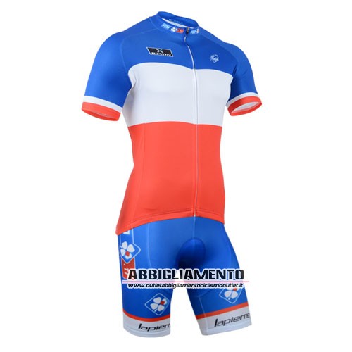 Abbigliamento Fdj 2014 Manica Corta E Pantaloncino Con Bretelle Blu E Bianco - Clicca l'immagine per chiudere