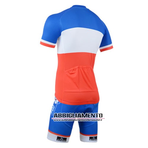 Abbigliamento Fdj 2014 Manica Corta E Pantaloncino Con Bretelle Blu E Bianco - Clicca l'immagine per chiudere