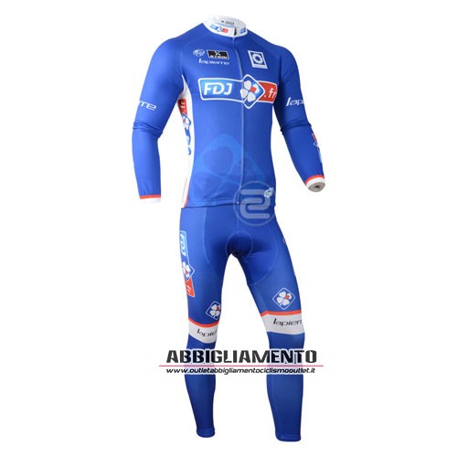 Abbigliamento Fdj 2014 Manica Lunga E Calza Abbigliamento Con Bretelle Blu - Clicca l'immagine per chiudere