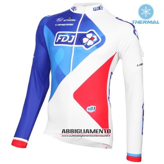 Abbigliamento FDJ 2016 Manica Lunga E Calzamaglia Con Bretelle Bianco E Blu - Clicca l'immagine per chiudere