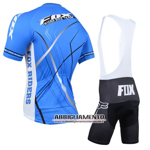 Abbigliamento Fox 2014 Manica Corta E Pantaloncino Con Bretelle Bianco E Blu - Clicca l'immagine per chiudere