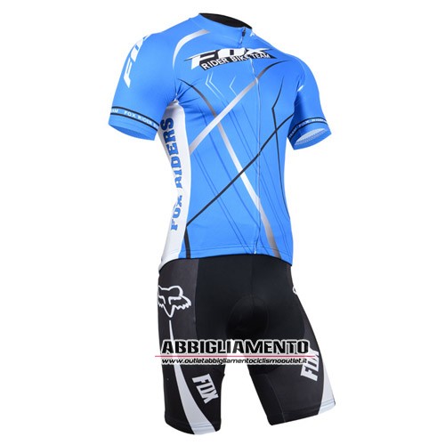 Abbigliamento Fox 2014 Manica Corta E Pantaloncino Con Bretelle Bianco E Blu - Clicca l'immagine per chiudere