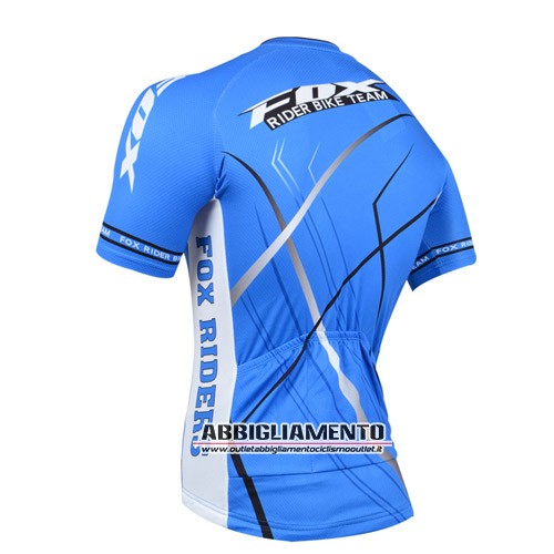 Abbigliamento Fox 2014 Manica Corta E Pantaloncino Con Bretelle Bianco E Blu - Clicca l'immagine per chiudere