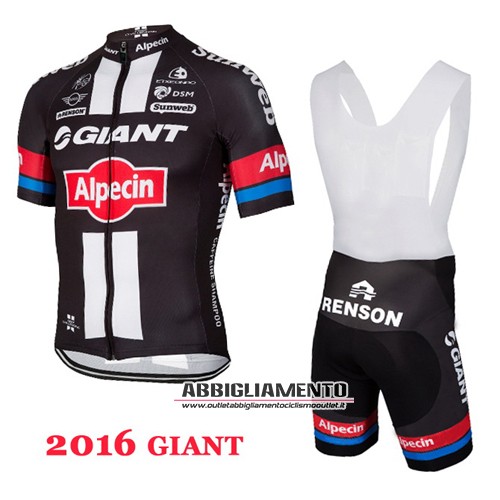 Abbigliamento Giant 2016 Manica Corta E Pantaloncino Con Bretelle Nero E Rosso - Clicca l'immagine per chiudere