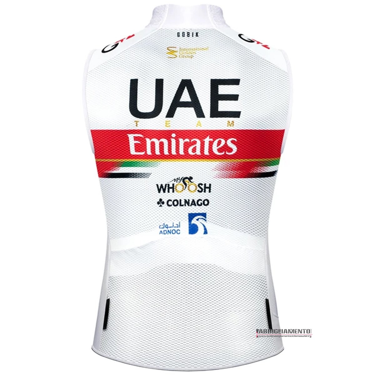 Gilet Antivento UAE 2021 Bianco Rosso - Clicca l'immagine per chiudere