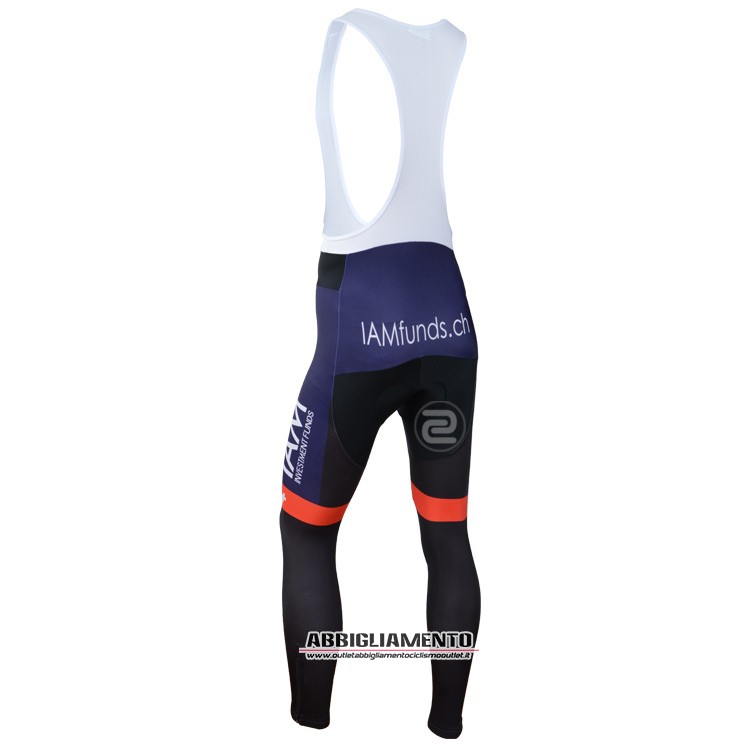 Abbigliamento IAM 2015 Manica Lunga E Calza Abbigliamento Con Bretelle Bianco E Blu - Clicca l'immagine per chiudere